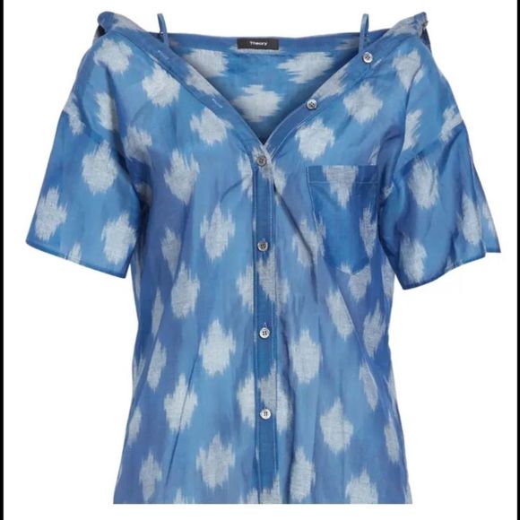 Theory Tamalee SS Spot Ikat Top - Picture 5 of 12